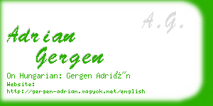 adrian gergen business card